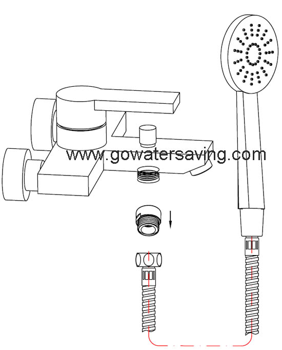 shower flow regulator install instruction